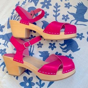 Swedish Hasbeens Mirja high, hot pink